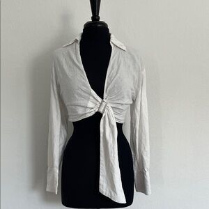 ZARA Tie-Front Top